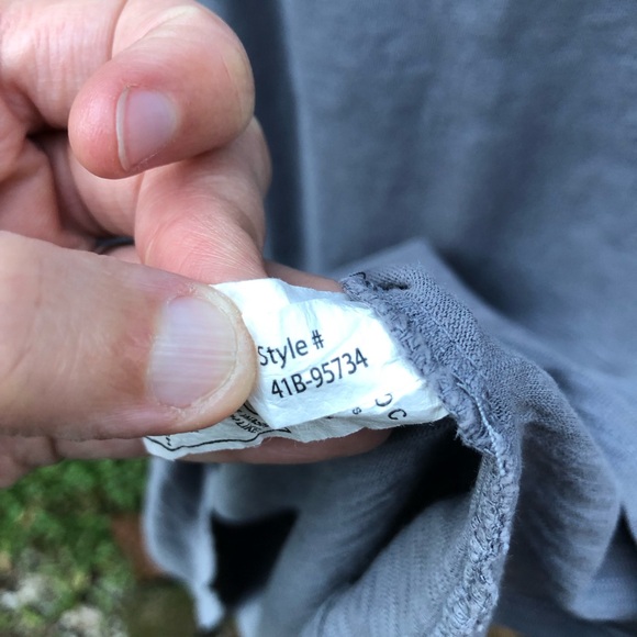 Mododoc 100% Cotton Shirt Dress Size L Gray Exposed Pockets Lagenlook - Picture 8 of 11